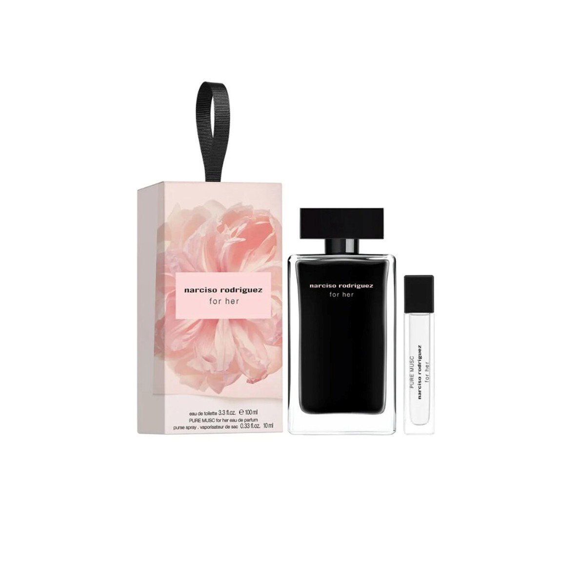 Presentation1 Narciso Rodriguez for Her 100ml EDT Spray / Pure Musc 10ml EDP Purse Spray - Image 1