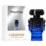Paco Rabanne Phantom Intense Eau de Parfum 50ml bottle beside its box