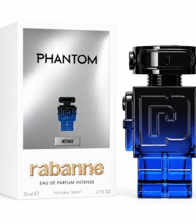 Paco Rabanne Phantom Intense Eau de Parfum 50ml bottle beside its box