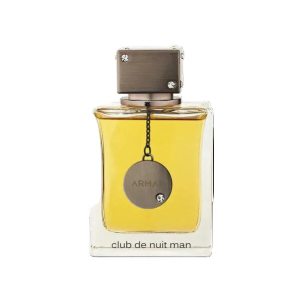 Armaf Club de Nuit Man Eau de Toilette 105ml gold glass bottle with medallion, front view