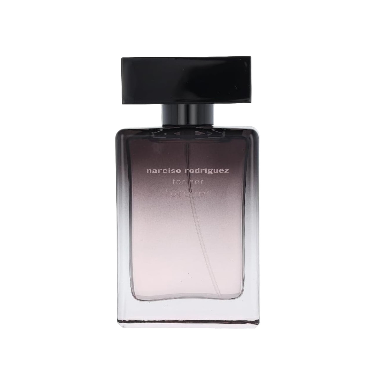Narciso Rodriguez For Her Forever Eau de Parfum 50ml Narciso Rodriguez For Her Forever Eau de Parfum 50ml black-to-pink gradient bottle, front view