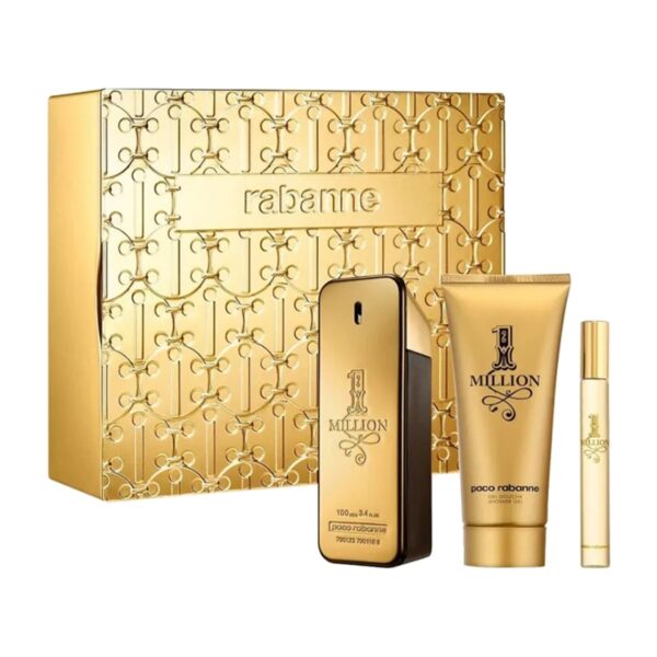 Paco Rabanne 1 Million Eau de Toilette 100ml Gift Set with Shower Gel and 10ml Travel Spray - gift set