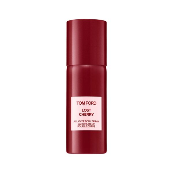 Tom Ford Lost Cherry All Over Body Spray 150ml cherry-red can, front view